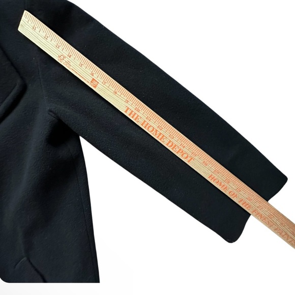 Josh Evan 100% virgin wool black pea coat Size 12 - Picture 8 of 11